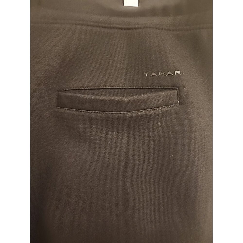 TAHARI size XL  Mens black cotton athletic casual Shorts zippered pockets zip - Picture 6 of 8